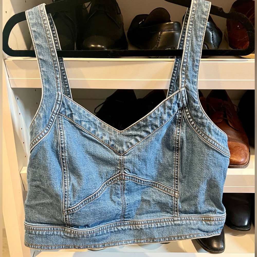 Madewell Denim crop tank